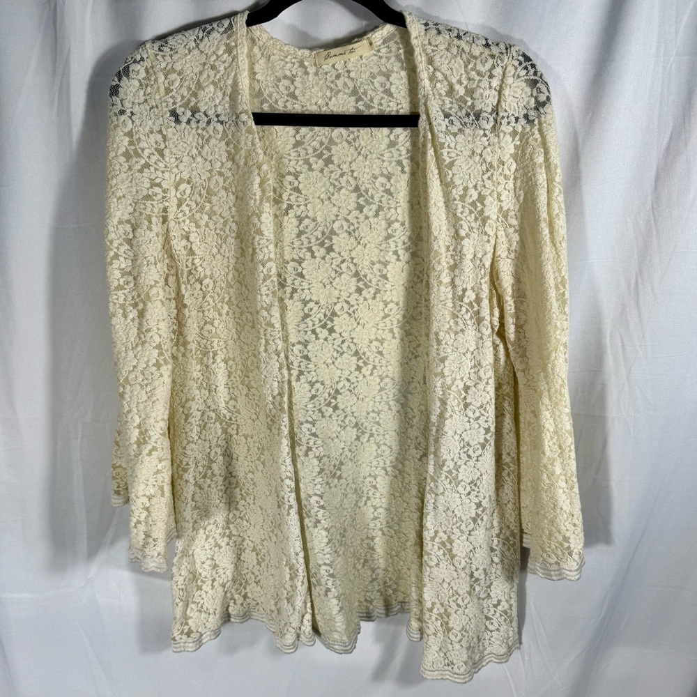 Elegant Cream Lace Cardigan ~C1